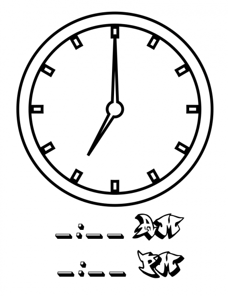 Seven Hours coloring page image