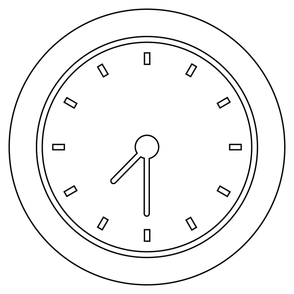 Seven Thirty Emoji coloring page image