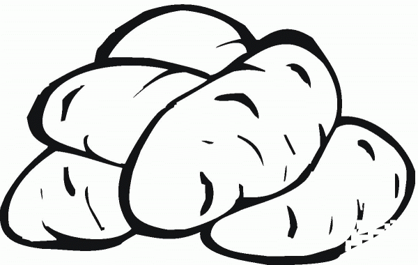 Several Potatoes coloring page image