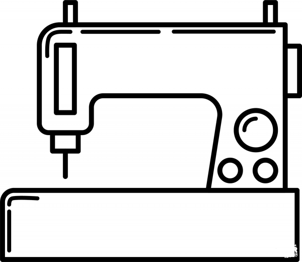 Sewing Machine coloring page image
