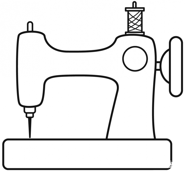 Sewing Machine coloring page image