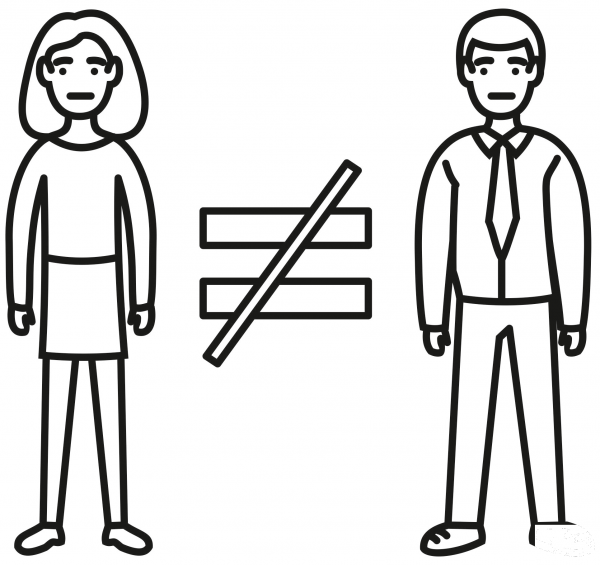 Sexism coloring page image