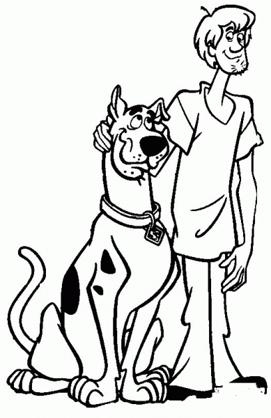 Shaggy And Scooby  coloring page image