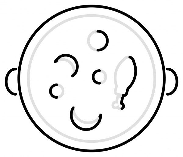 Shallow Pan of Food Emoji coloring page image