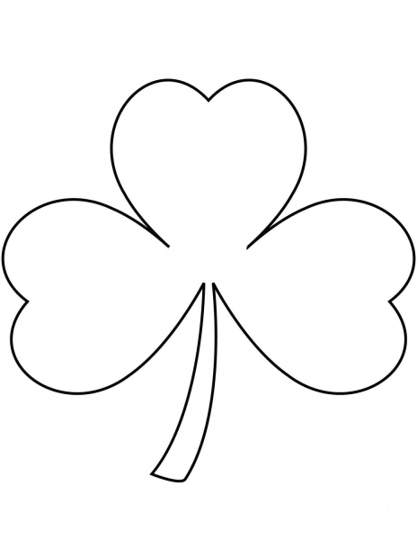 Shamrock coloring page image