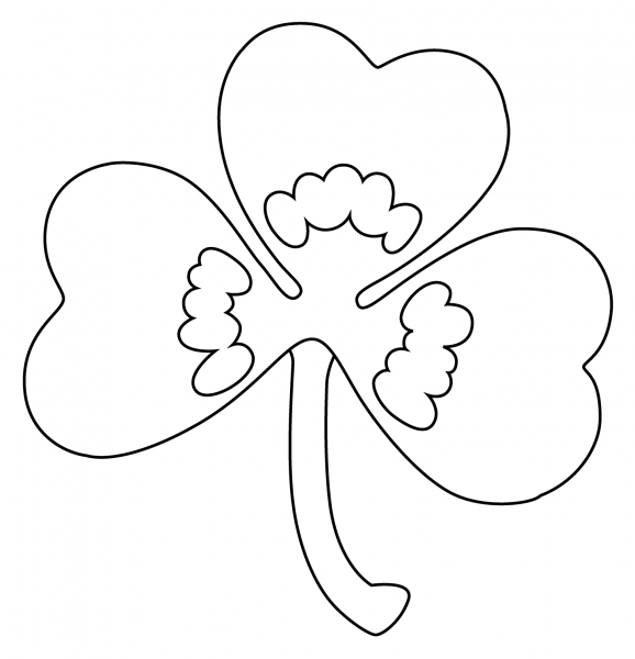 Shamrock Emoji coloring page image