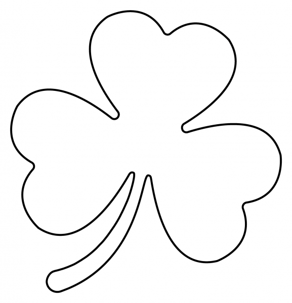 Shamrock Emoji coloring page image