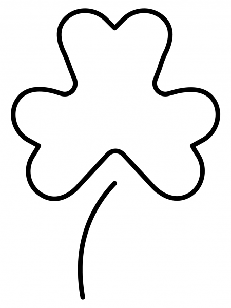 Shamrock Emoji coloring page image