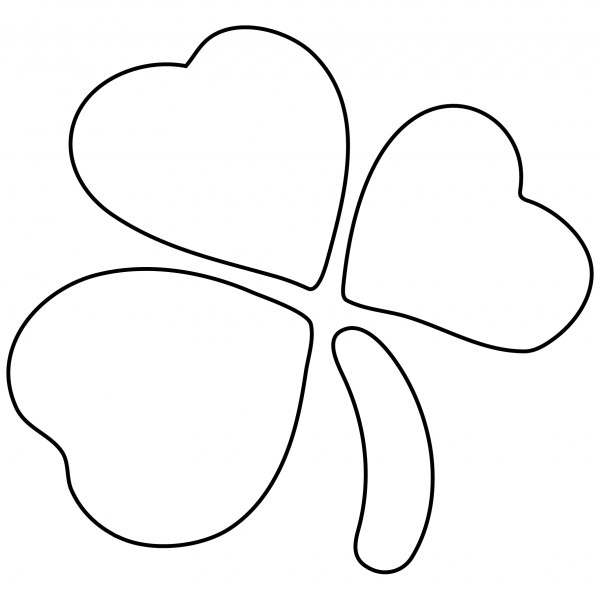 Shamrock Emoji coloring page image