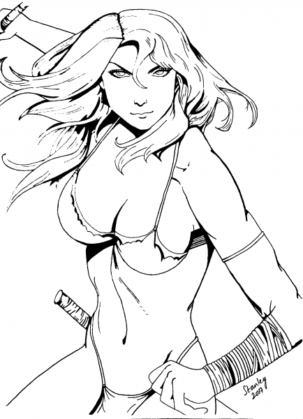 Shanna the She Devil coloring page image
