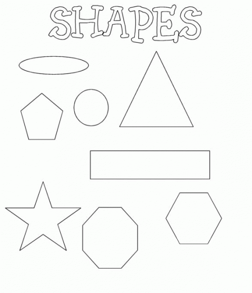 Shapes  coloring page image