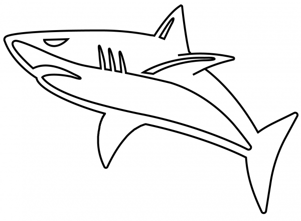 Shark Emoji coloring page image