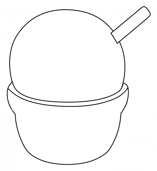 Shaved Ice Emoji coloring page image