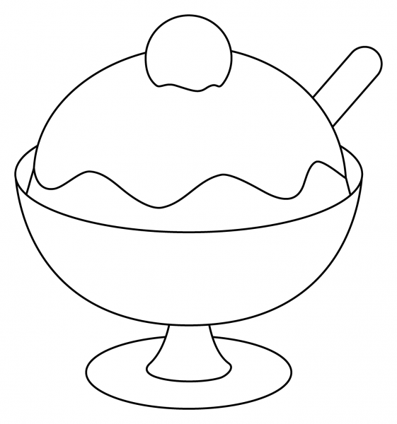 Shaved Ice Emoji coloring page image