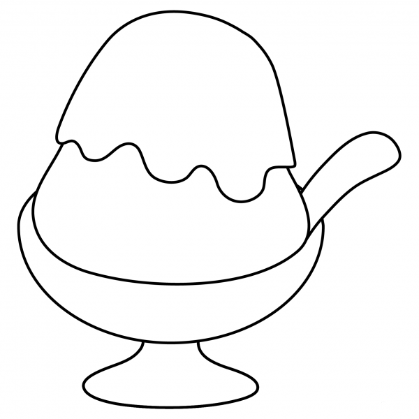 Shaved Ice Emoji coloring page image