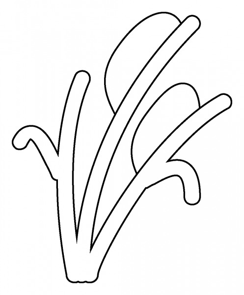 Sheaf of Rice Emoji coloring page image