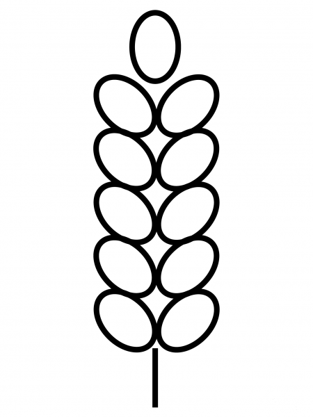 Sheaf of Rice Emoji coloring page image