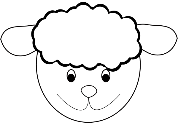 Sheep Head coloring page image