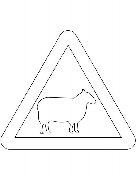 “Sheep” Sign in the United Kingdom coloring page image