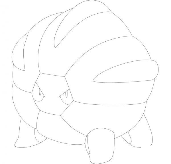 Shelgon coloring page image