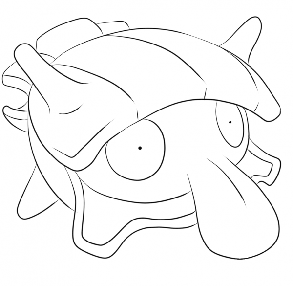 Shellder coloring page image
