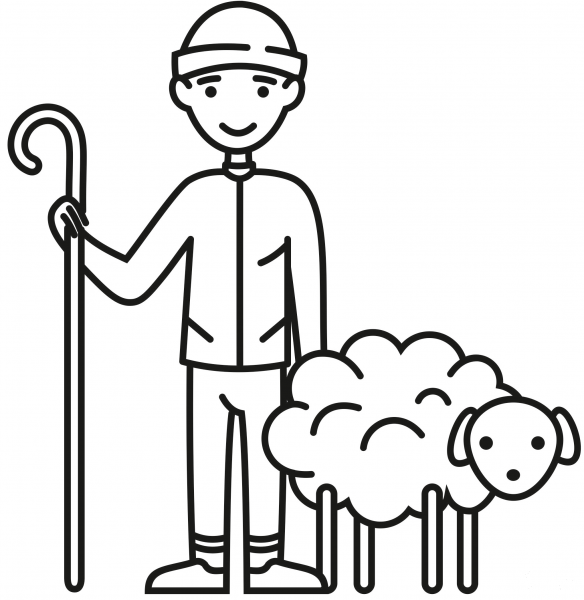 Shepherd coloring page image