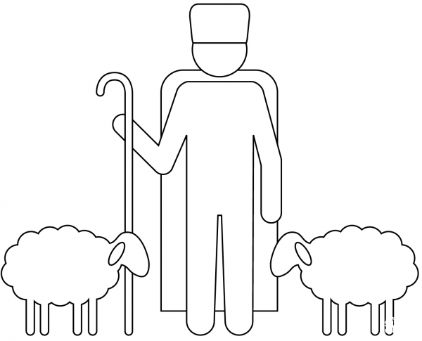 Shepherd coloring page image