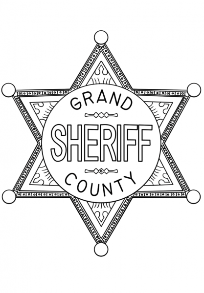 Sheriff Badge coloring page image