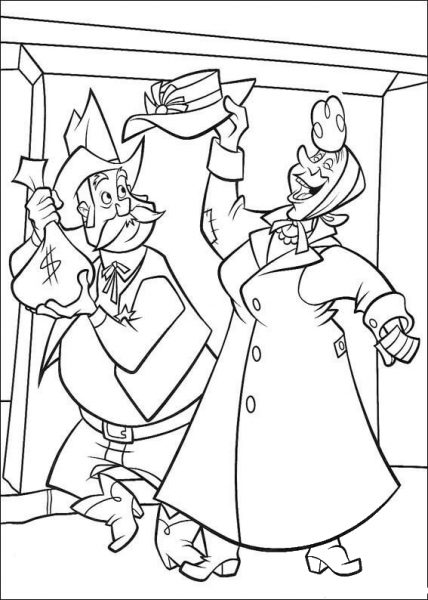 Sheriff got money coloring page image