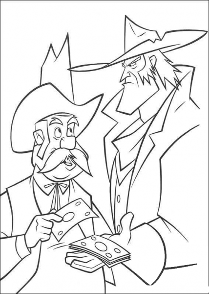 Sheriff Sam Brown and Rico coloring page image