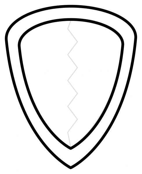 Shield Emoji coloring page image