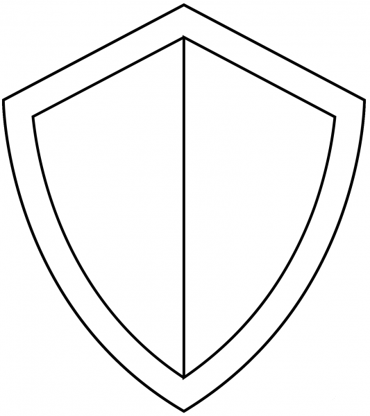 Shield Emoji coloring page image