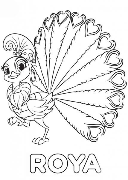 Shimmer and Shine Roya coloring page image
