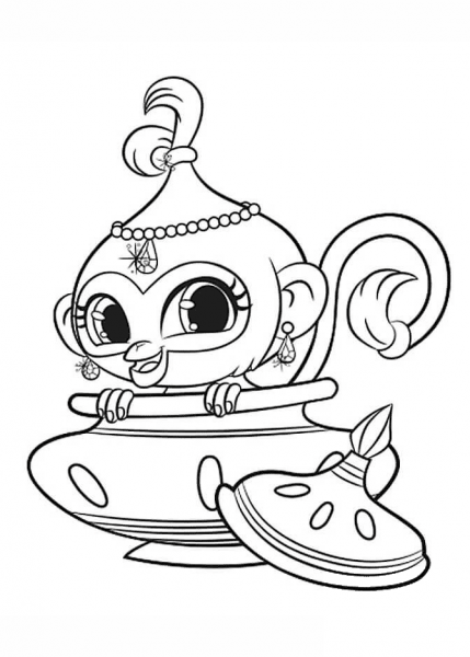 Shimmer and Shine Tala coloring page image
