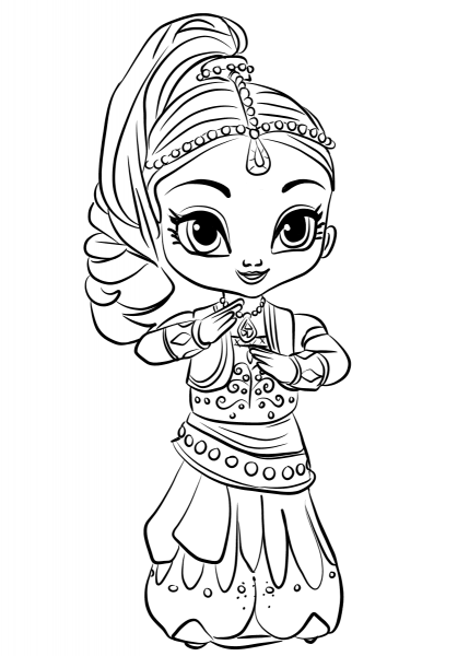 Shimmer coloring page image