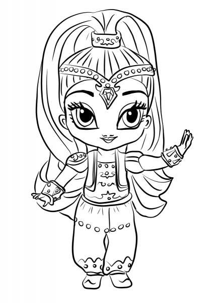 Shine coloring page image