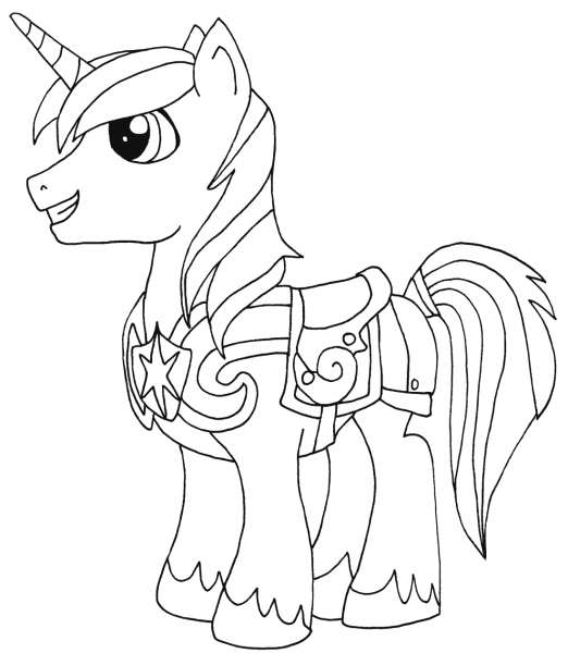 Shining Armor coloring page image