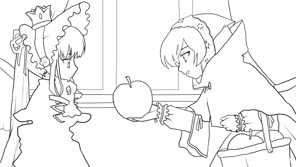 Shinku and Suiseiseki from Rozen Maiden Manga coloring page image