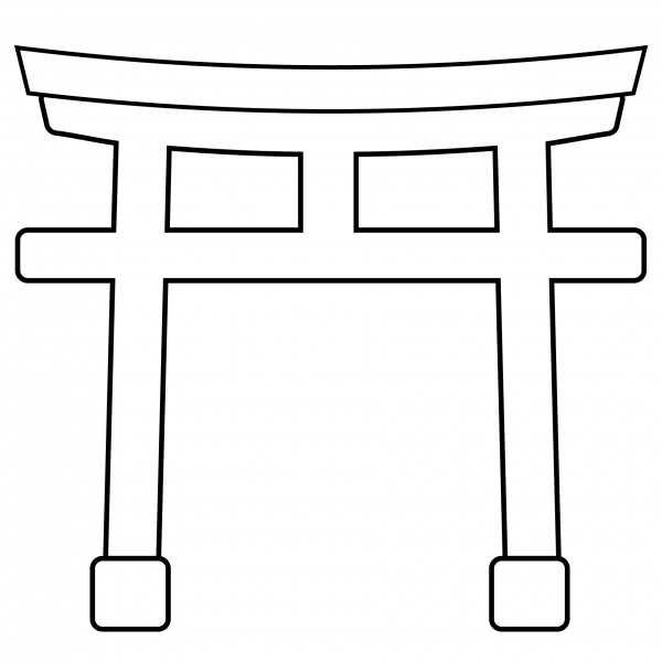Shinto Shrine Emoji coloring page image