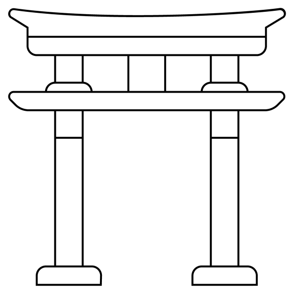 Shinto Shrine Emoji coloring page image