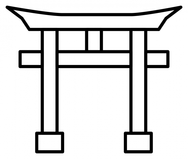 Shinto Shrine Emoji coloring page image