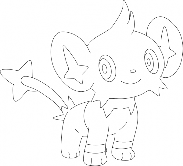 Shinx coloring page image