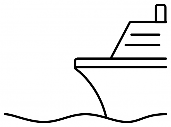 Ship Emoji coloring page image