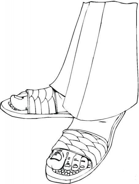 Shoes And Pants  coloring page image