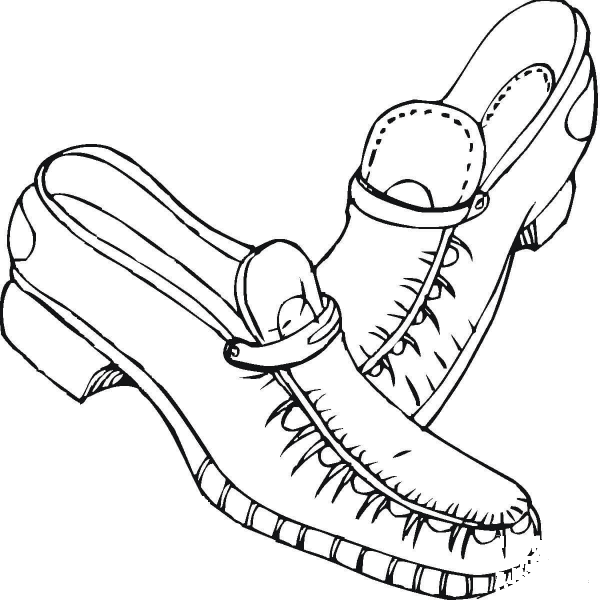 Shoes  coloring page image
