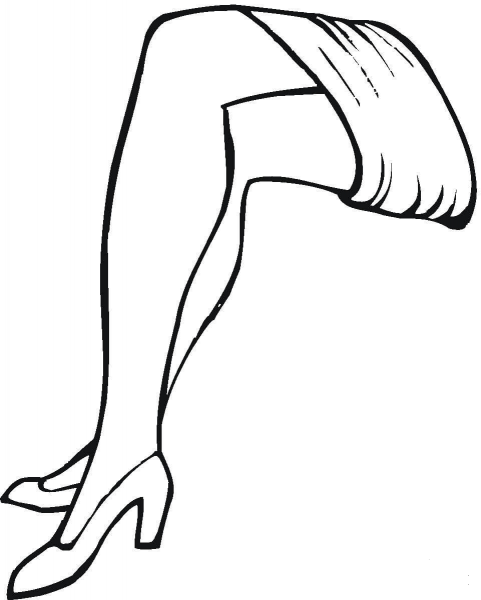 Shoes for the Evening  coloring page image