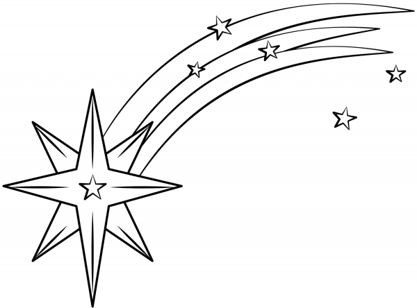 Shooting Star coloring page image