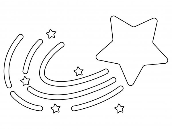 Shooting Star coloring page image