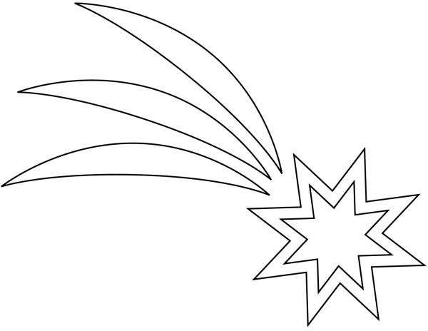 Shooting Star coloring page image