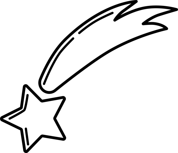 Shooting Star coloring page image